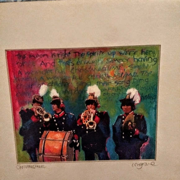 Beatles Xmas Memorabilia,"Christmastime" Art Print - Picture 2 of 5